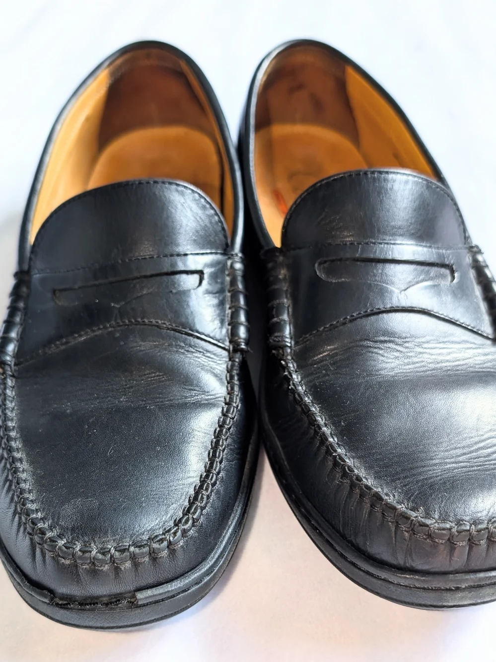 Mens Cole Haan  10.5 Slip On Driving Loafers Black Leather CO7917 - Picture 3 of 10